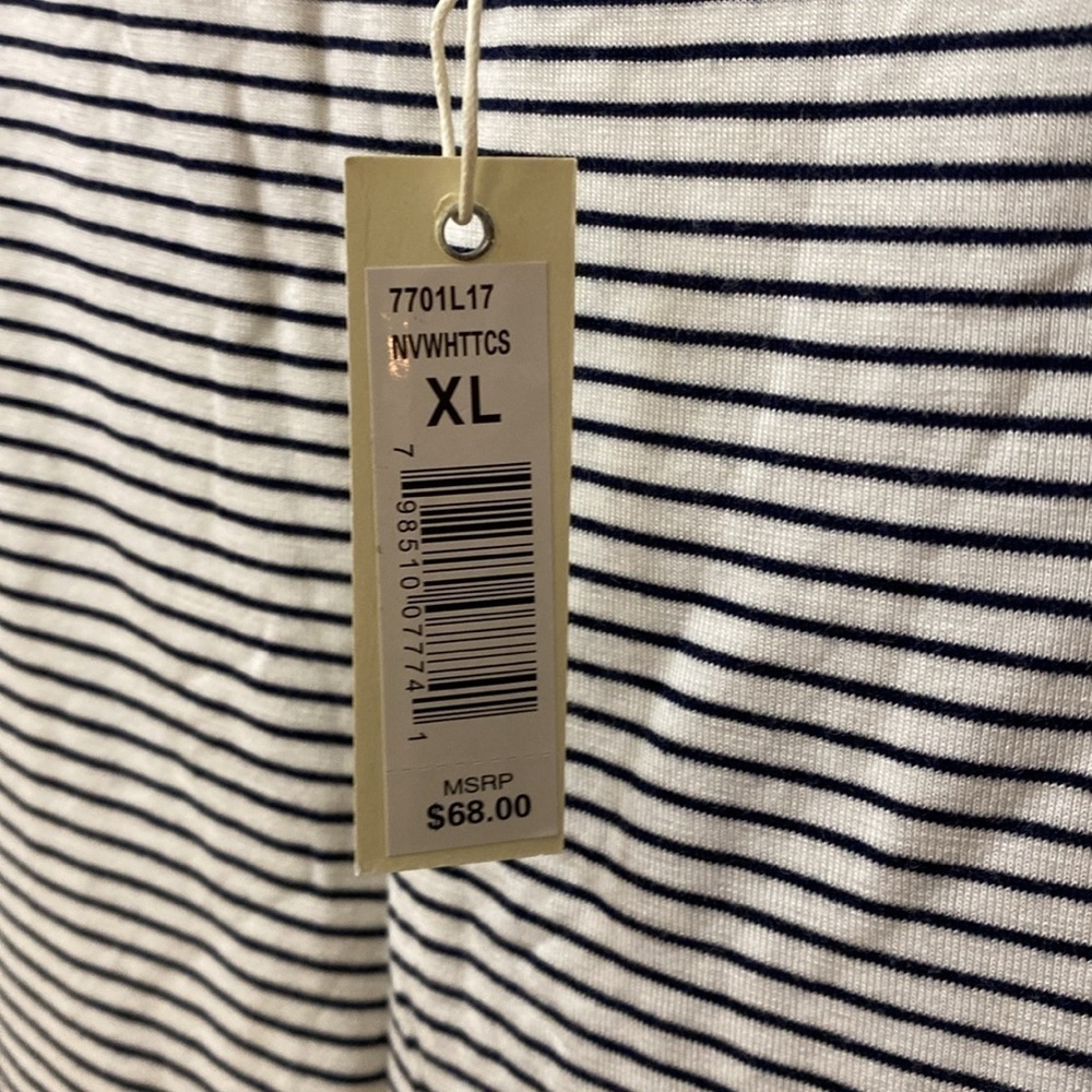 New! Max Studio Pull On Striped Skirt - Picture 3 of 7